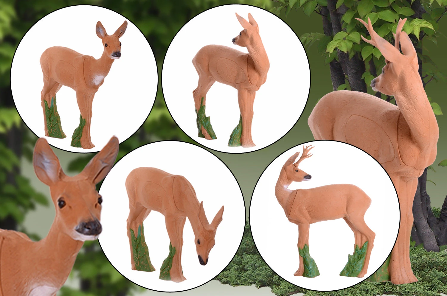 100442 IBB 3D Target Group, With Backlooking Buck 3 100442 IBB 3D Target Group, With Backlooking Buck